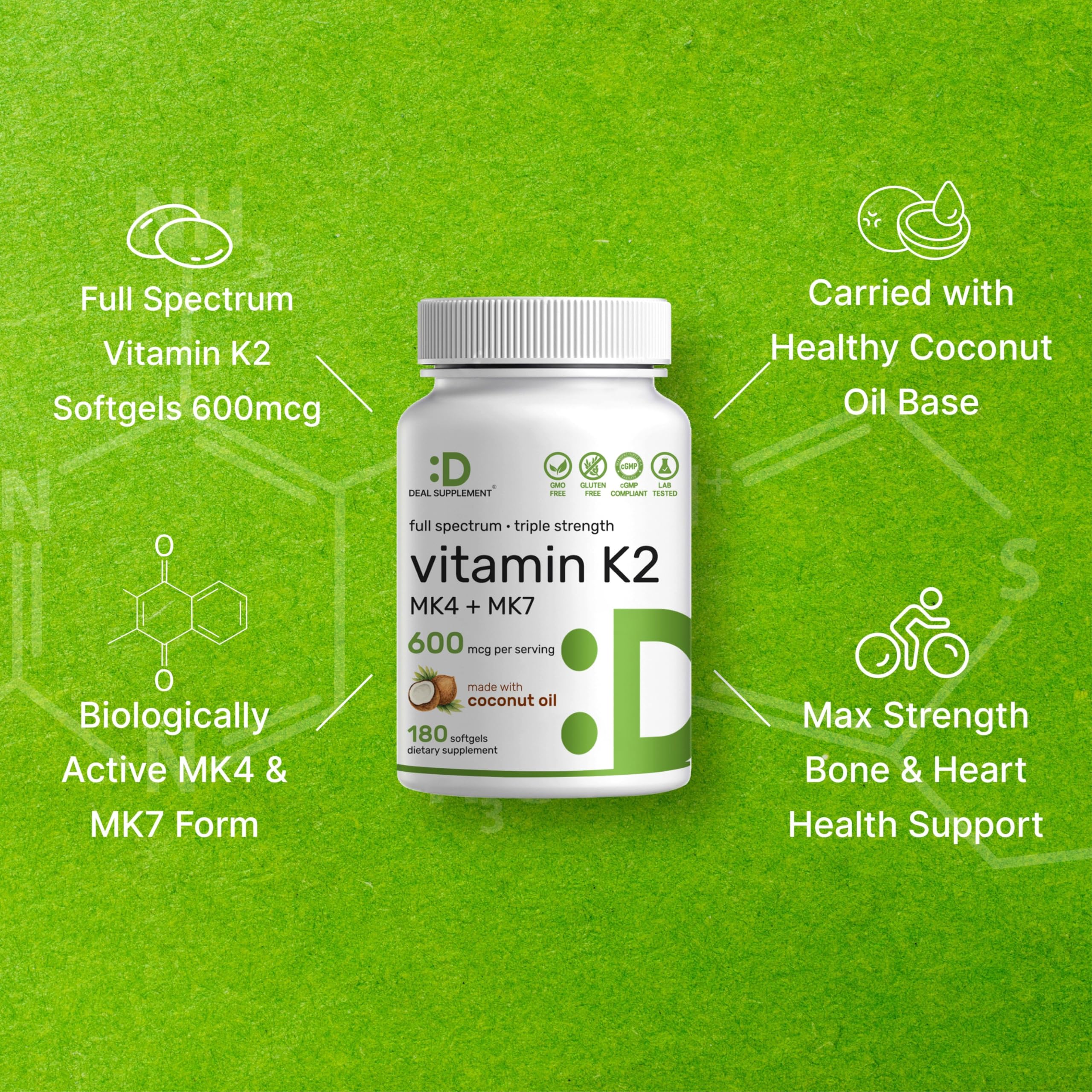 DEAL SUPPLEMENT Dosage quotidien – une gélule par jour, pratique.