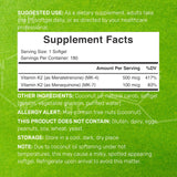 DEAL SUPPLEMENT Gélules Vitamine K2 – gélules coco, absorption améliorée avec huile.