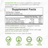 Deal Zinc 50 mg — Capsules visibles dans le flacon, faciles à intégrer à la routine.