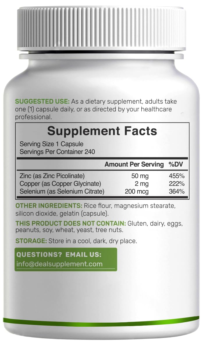 Deal Zinc 50 mg — Emballage indiquant une cure de 8 mois.