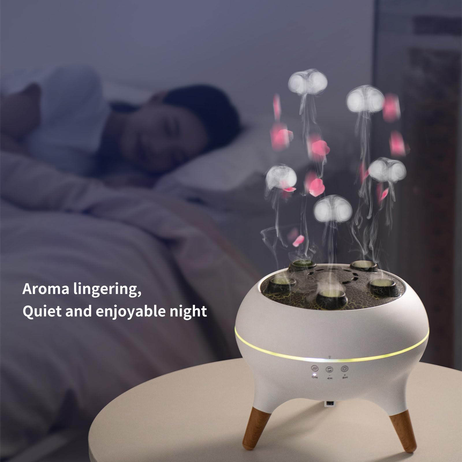 Diffusion visuelle captivante et brume délicate pour une ambiance de bureau