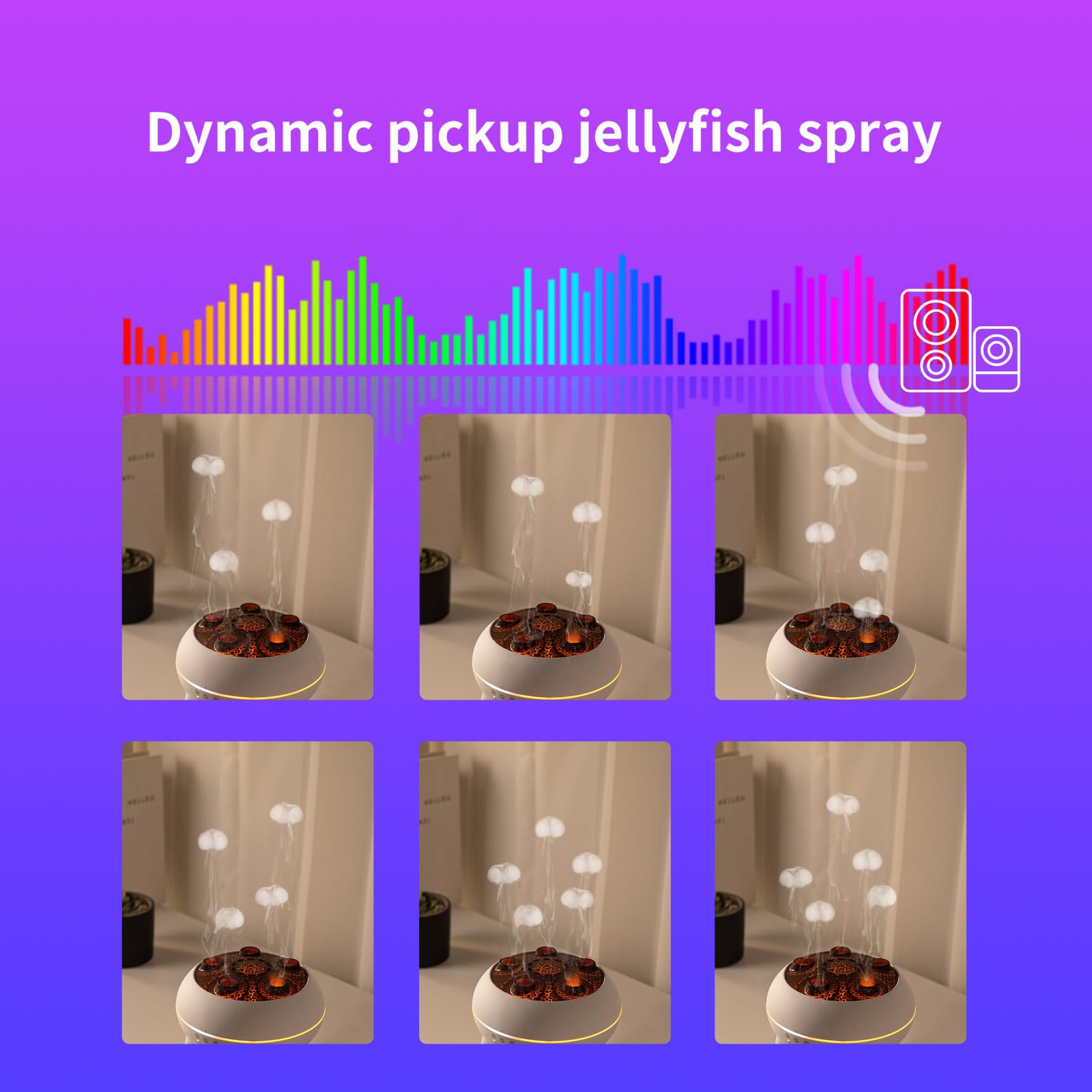 Lumière LED 7 couleurs du Jellyfish DEALFUN pour créer un cadre apaisant