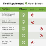 DEAL SUPPLEMENT - Étiquette sans sucre et sans calories pour hydratation légère