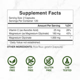 DEAL SUPPLEMENT Magnésium glycinate en capsules, absorption fiable au quotidien.