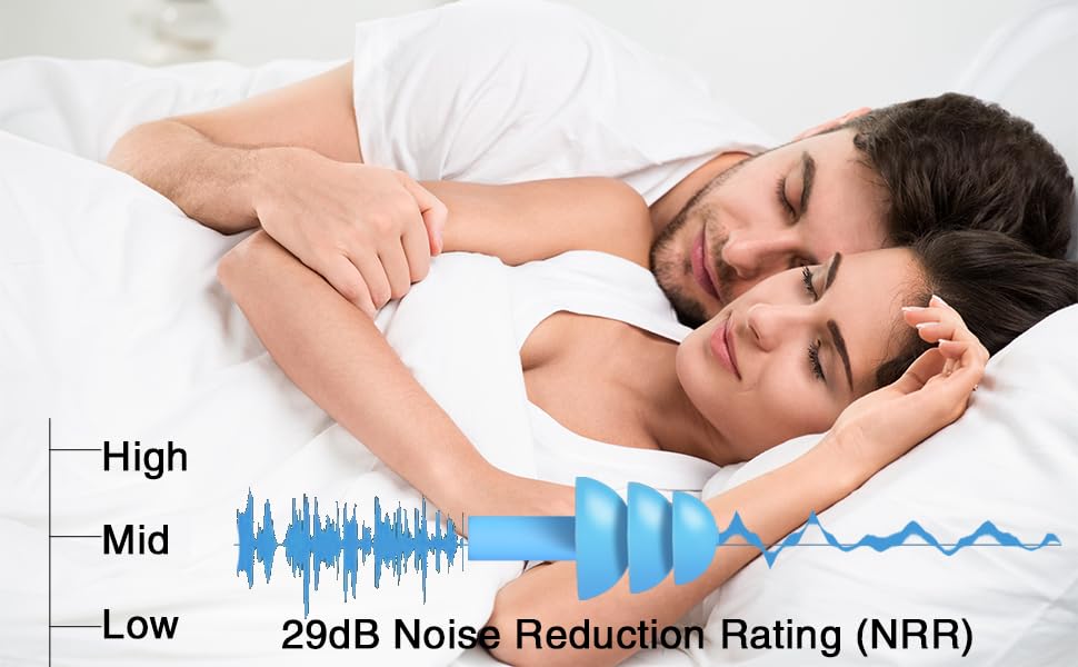 Dealswin bouchons réduisant le bruit jusqu'à 28dB pour concerts et travail.