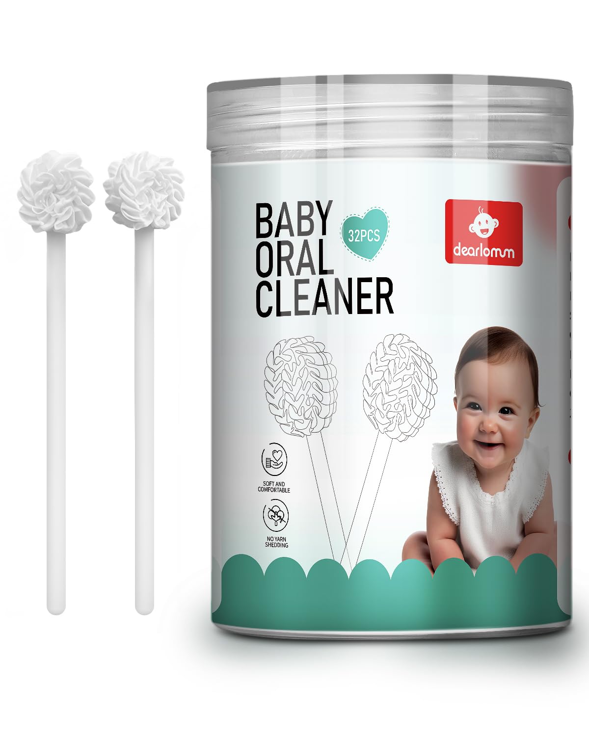 Dearlomum nettoyeur langue bebe – brosse jetable pour nettoyage buccal quotidien