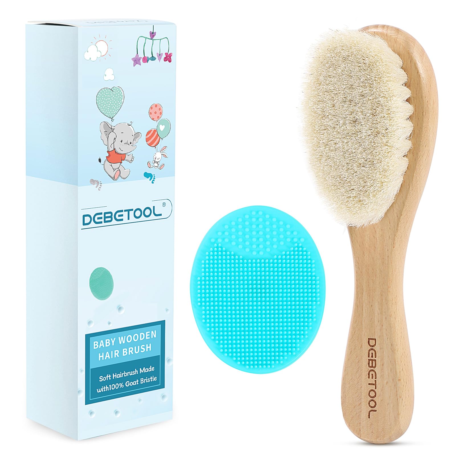 DEBETOOL brosse bebe douce pour soin quotidien du cuir chevelu