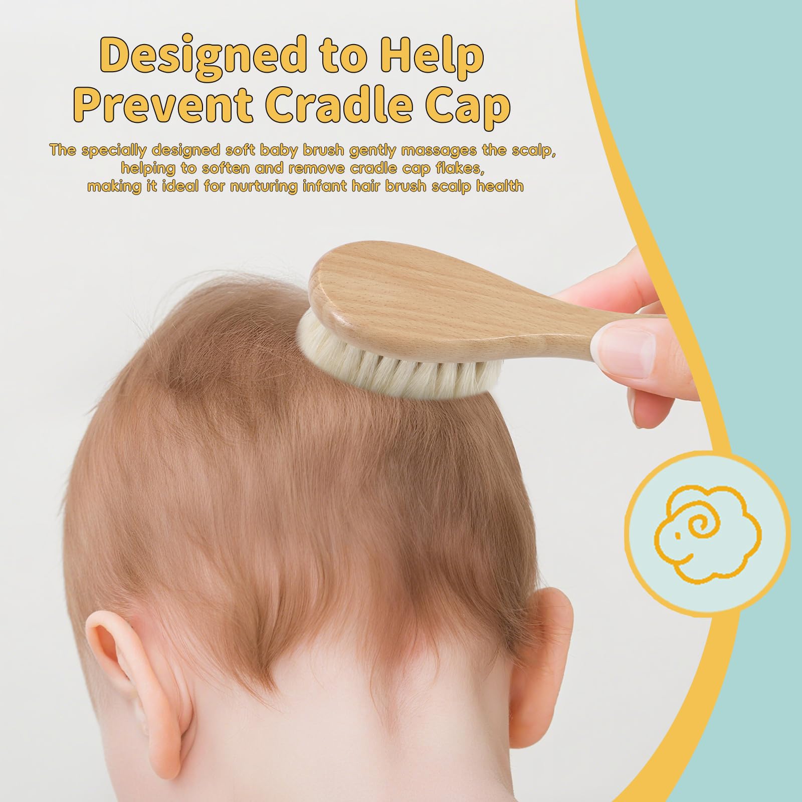 DEBETOOL brosse bebe silicone alimentaire brins ultra-doux