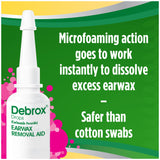 Debrox kit disponible avec seringue bulbe pour rinçage après usage.