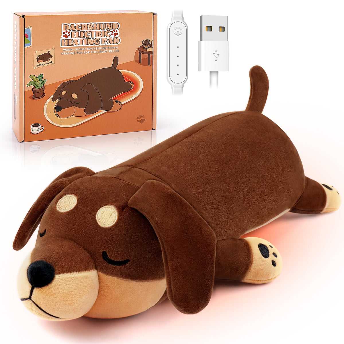 Peluche dachshund Début Propice, chaleur rapide pour le confort.