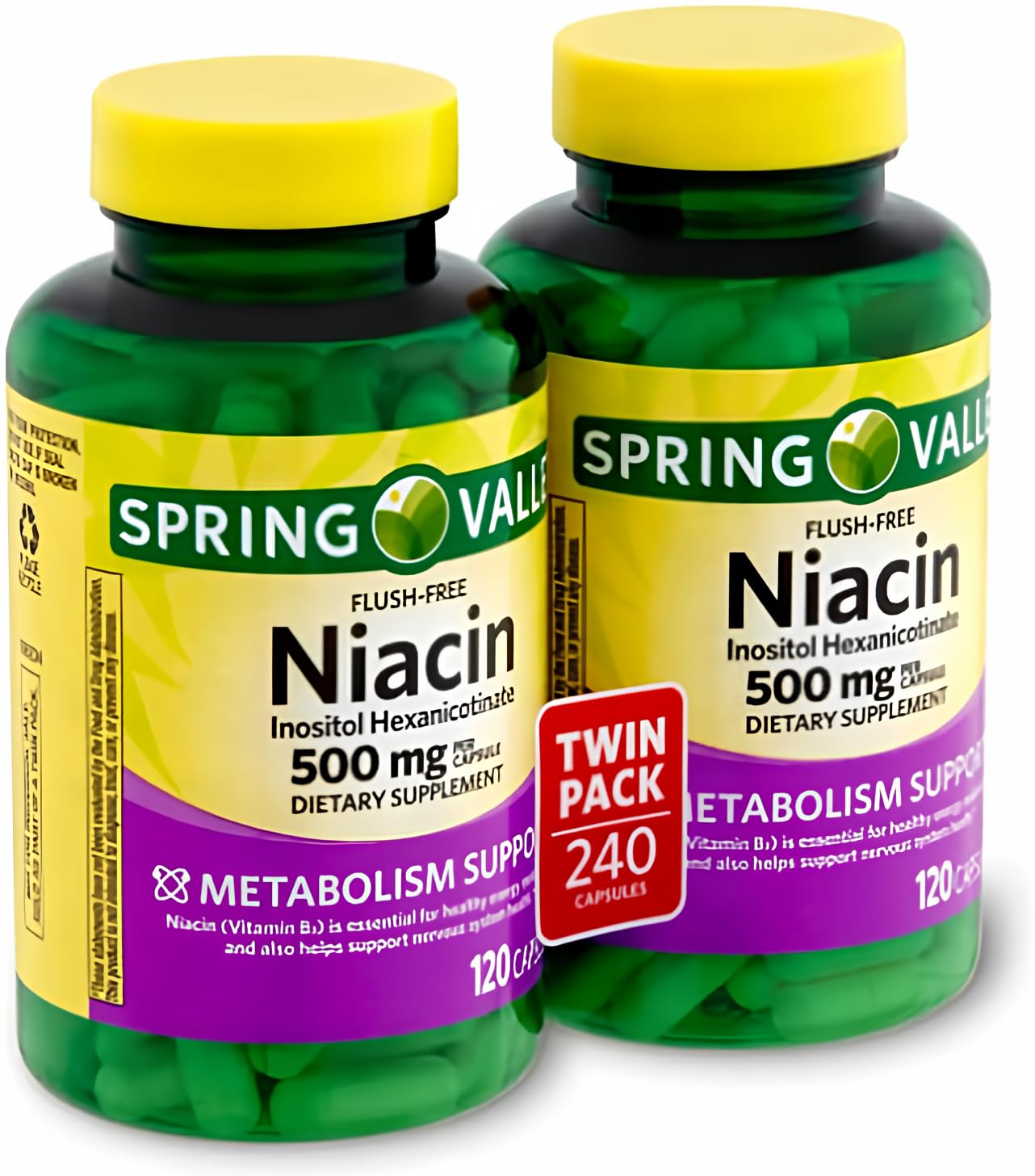 Decatela Niacine sans flush – bouteille 120 capsules pour un usage quotidien potentiel.