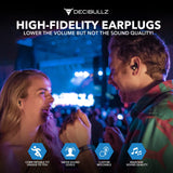 Decibullz bouchons haute fidélité pour concerts, protection auditive sans compromis.