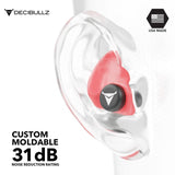 Embouts mousse Decibullz taille médium pour confort durable.