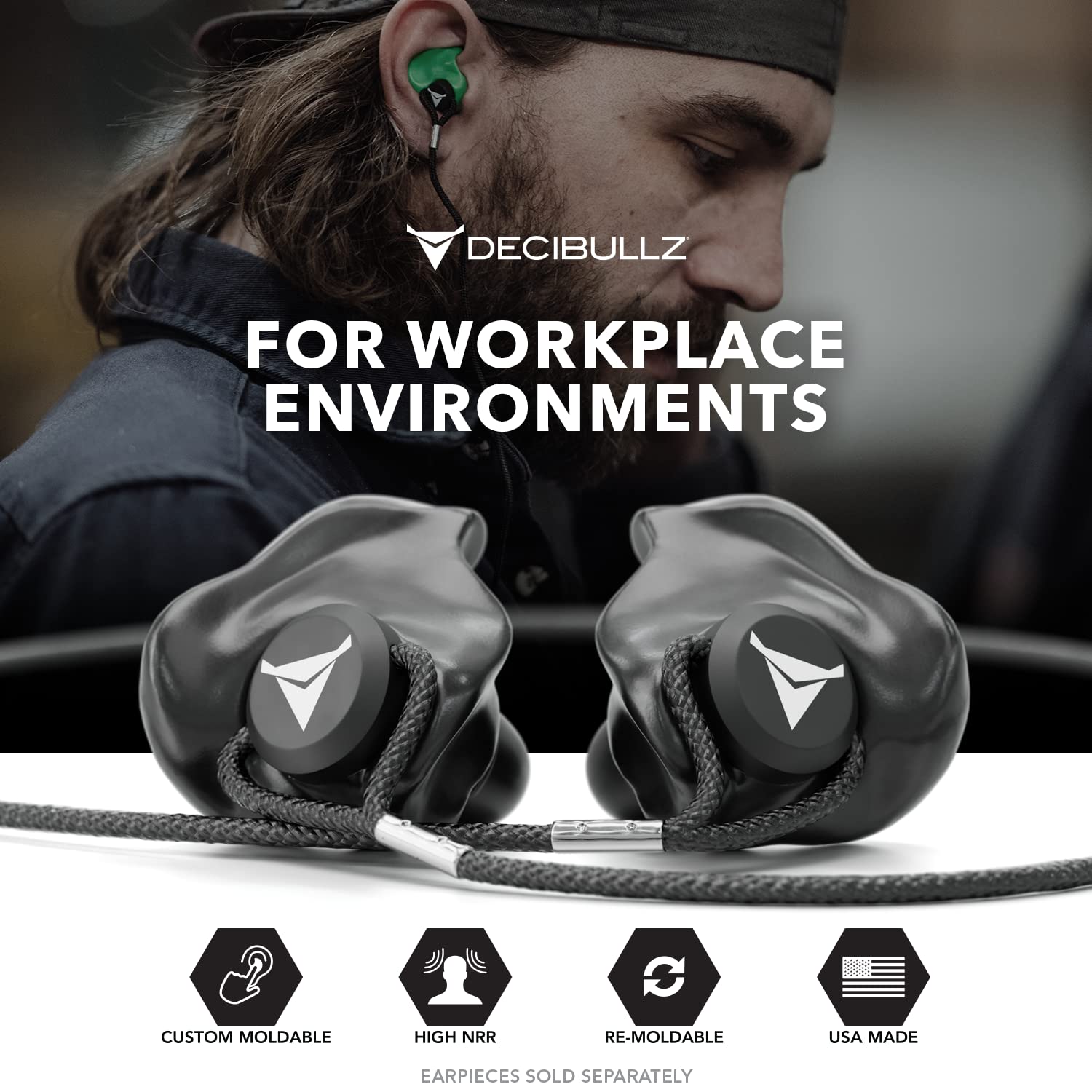 Decibullz lanière idéale pour concerts et travaux en extérieur.