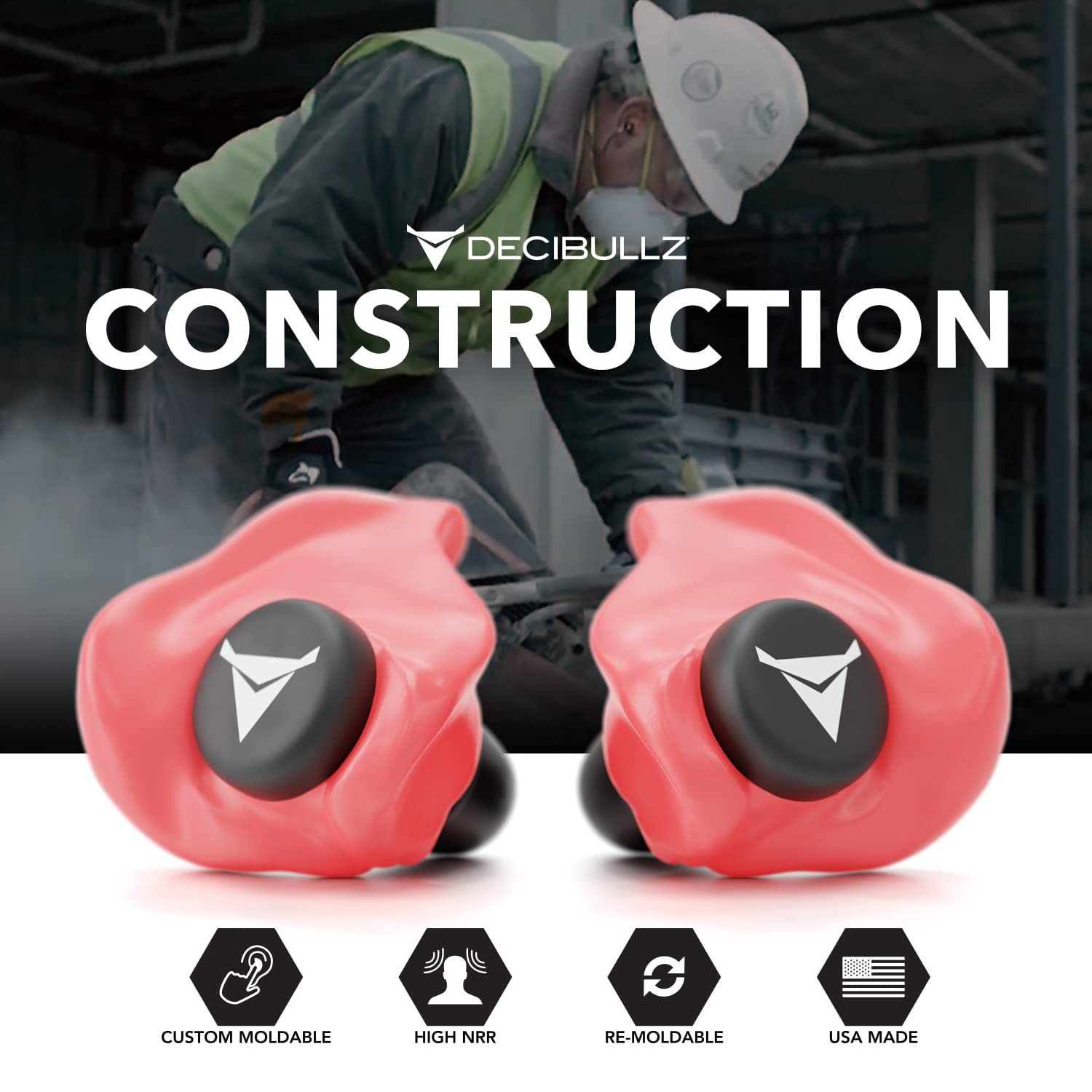 Utilisation Decibullz lors de concerts ou travaux pour protection auditive.