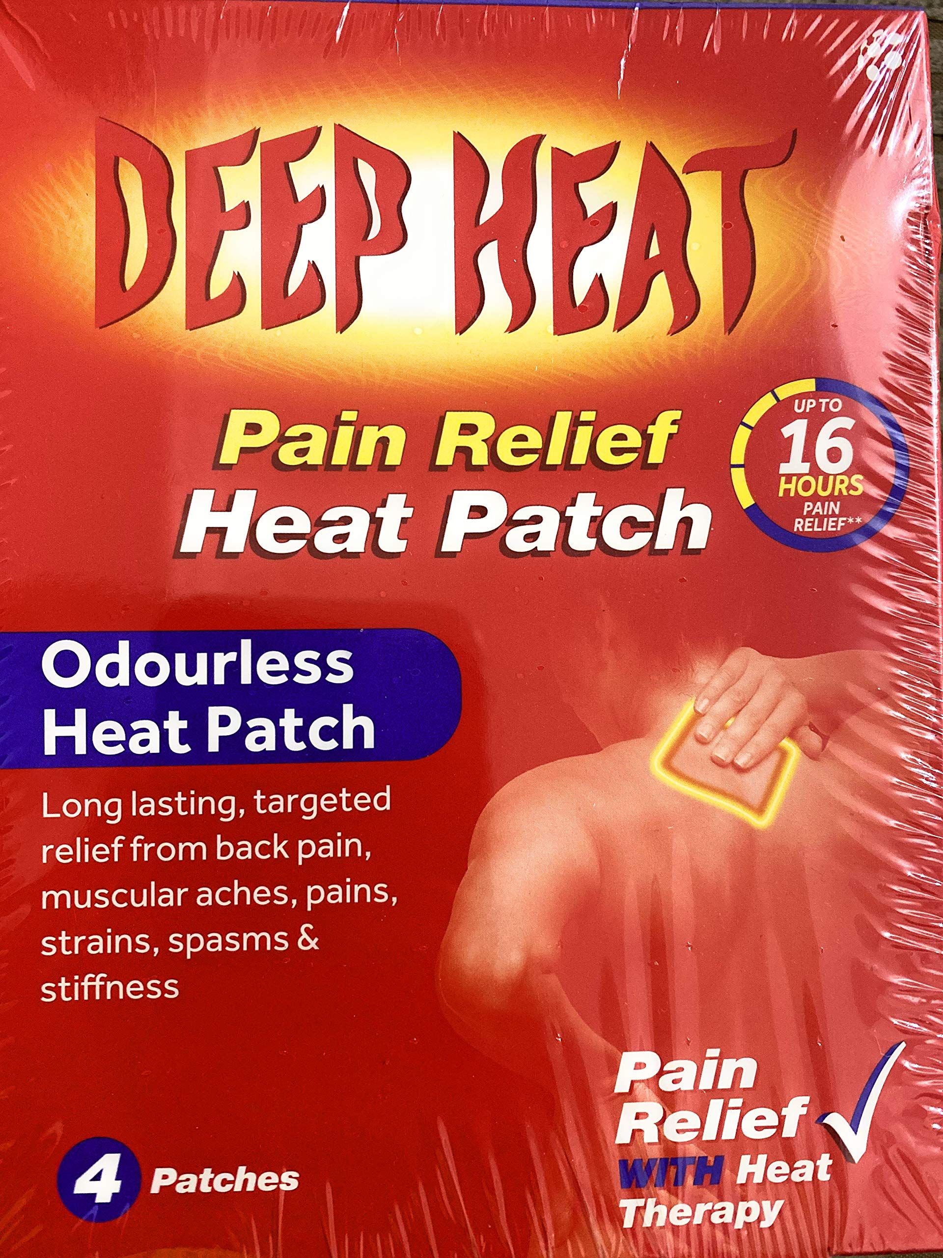 Deep Heat Patch: emballage extérieur prêt à l’emploi pour douleurs musculaires