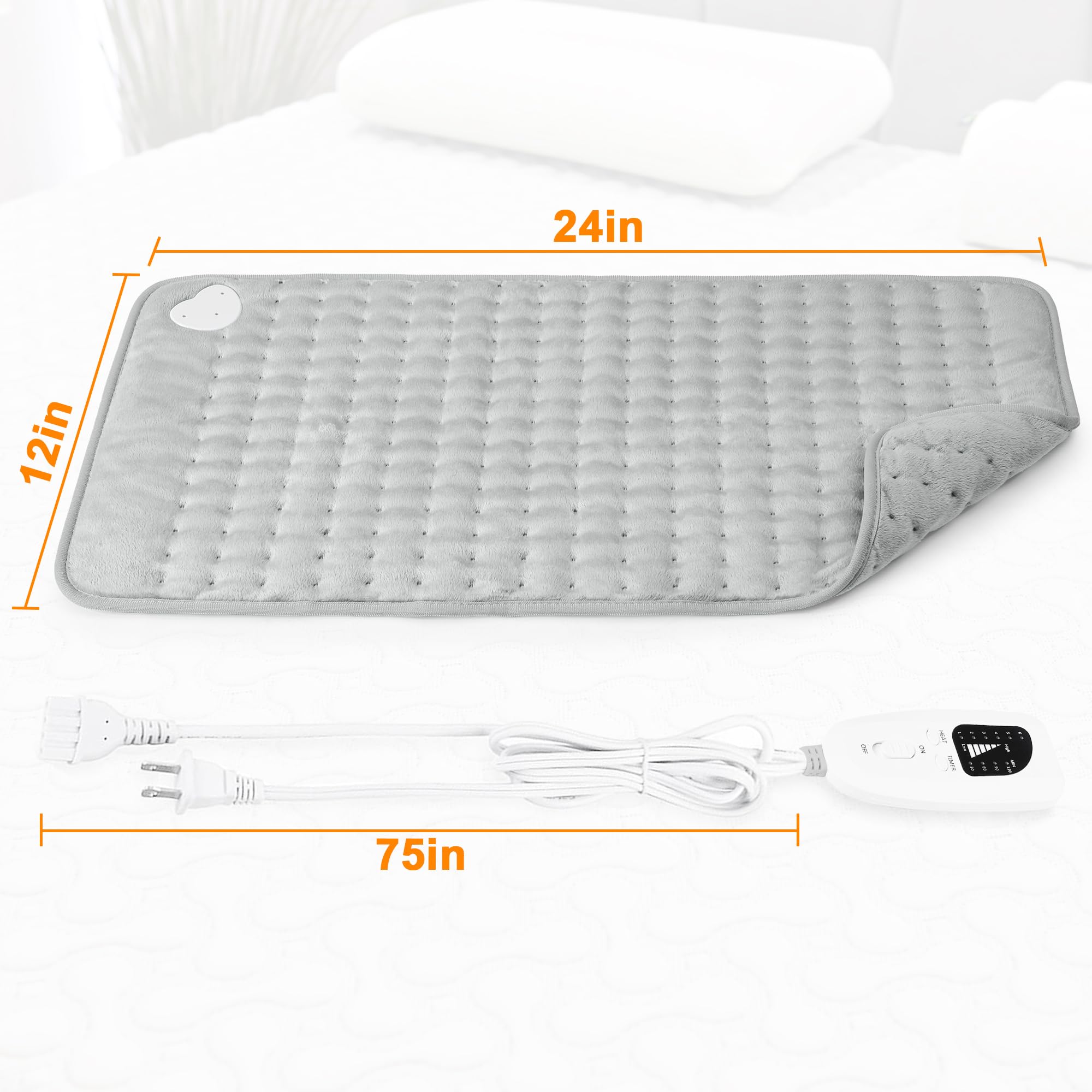 Deepsoon Chauffe-Pad cordon de 75 cm pour liberté de mouvement