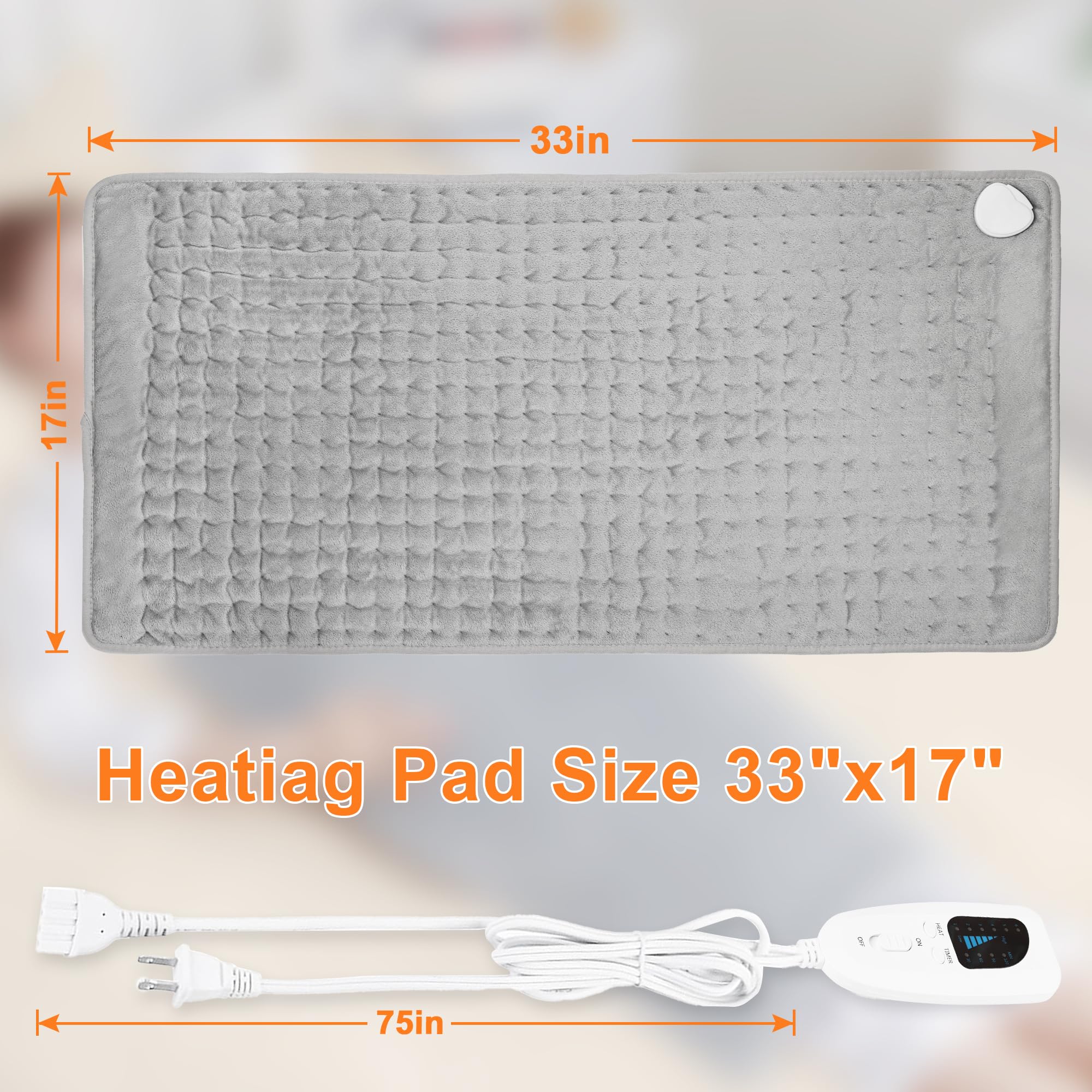 Deepsoon Chauffe Pad prêt pour lavage en machine.