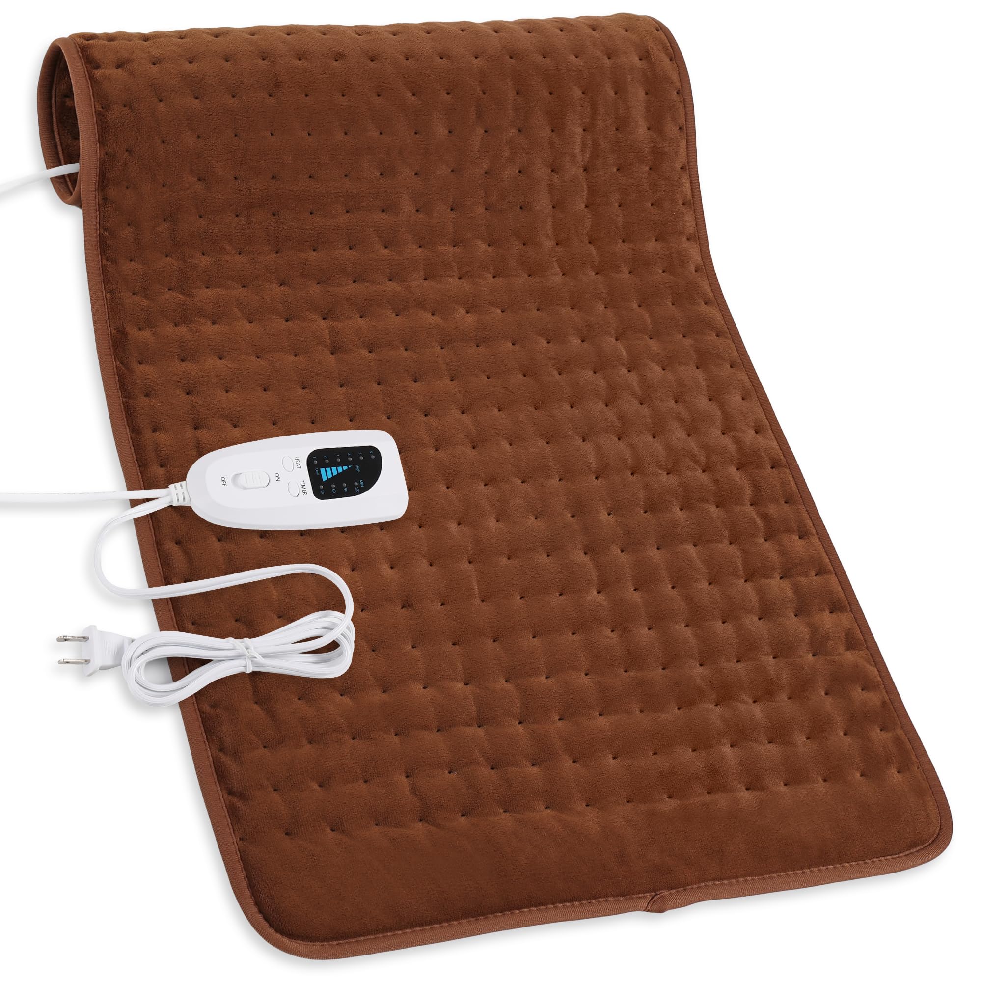 Deepsoon tapis chauffant dos, chaleur enveloppante pour soulager les tensions