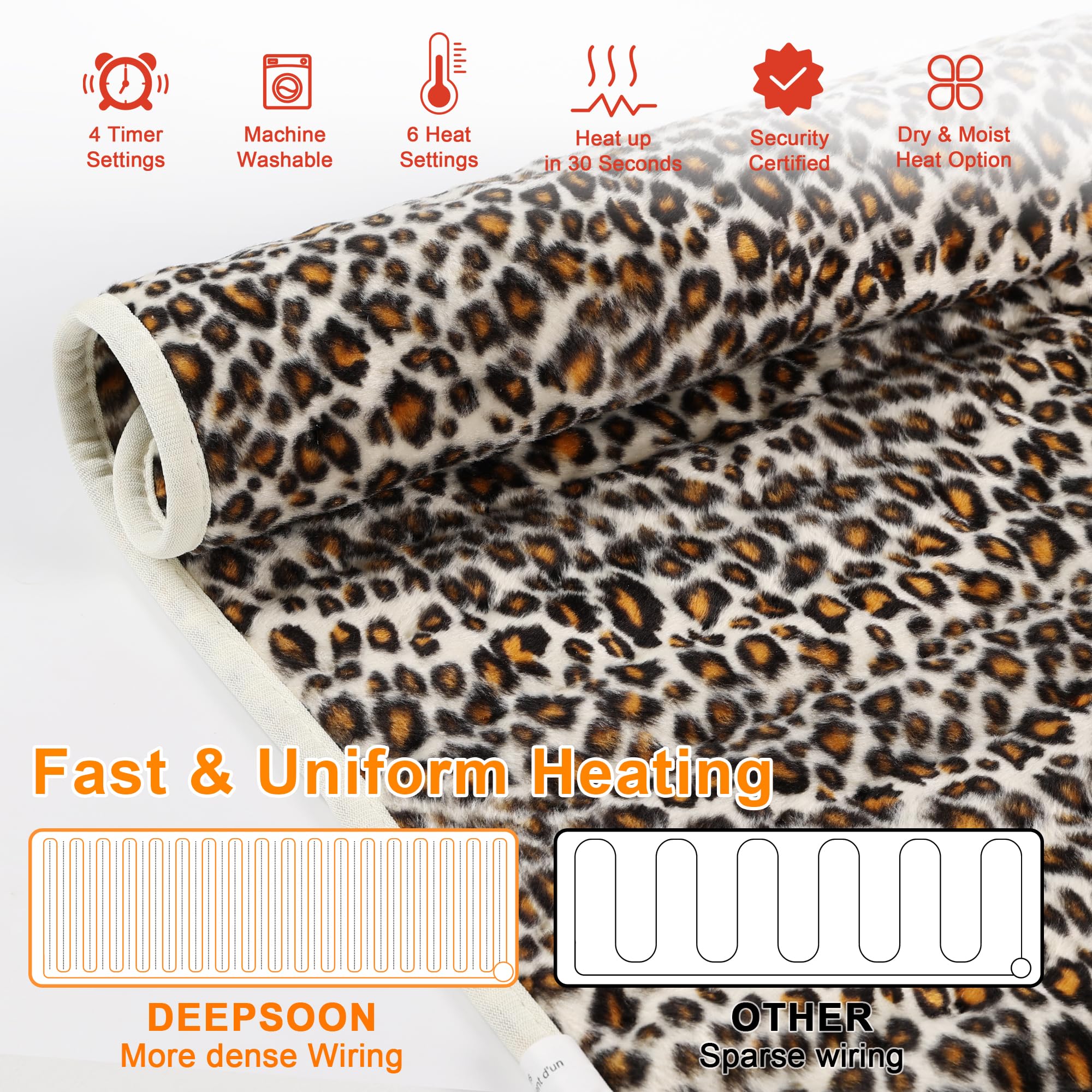 Deepsoon tapis chauffant genou, chaleur douce pour l articulation et la récupération.