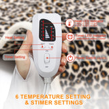 Deepsoon tapis chauffant imprimé leopard, style cosy et chaleur agréable.