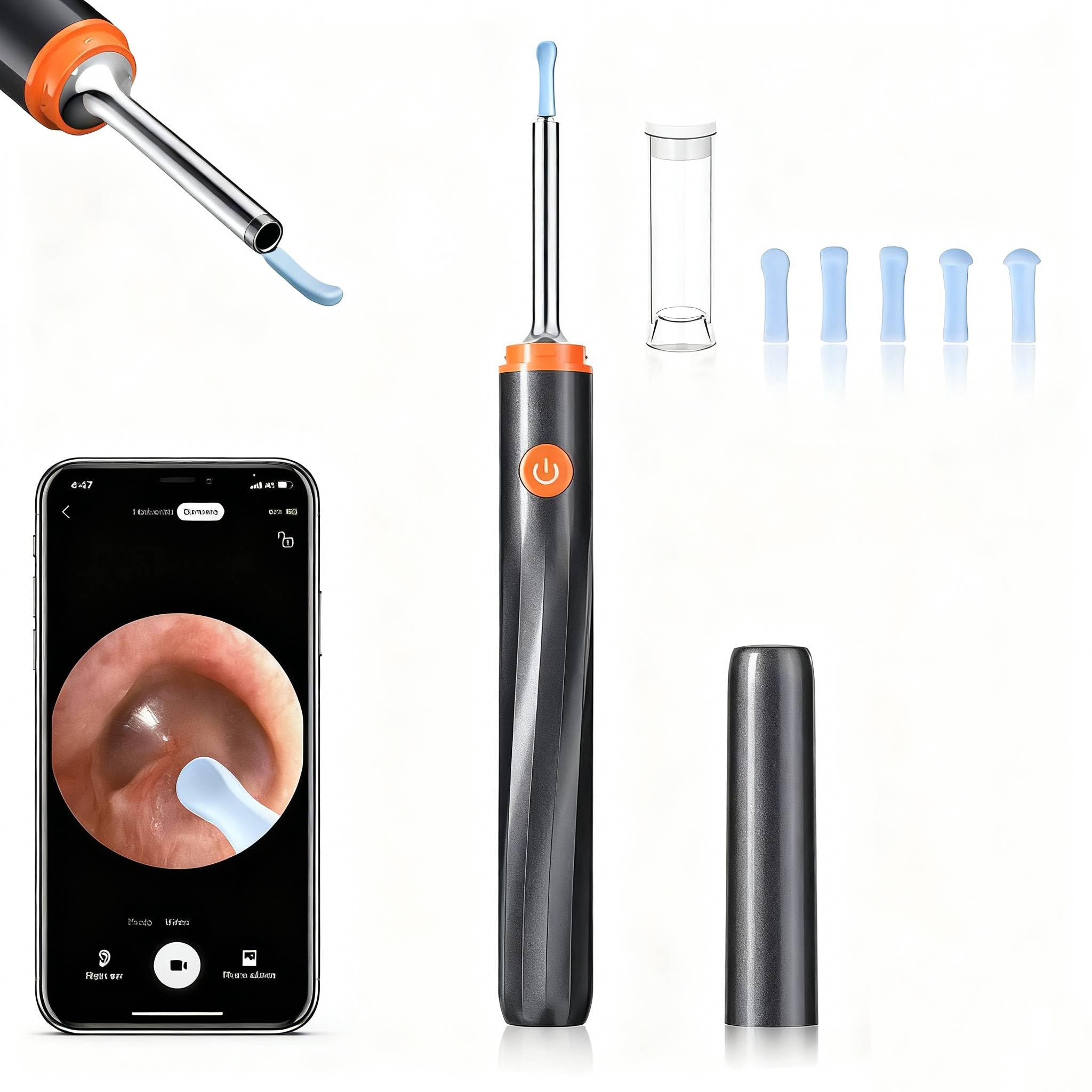 DEETOK caméra-oreille-1080p offre une vue nette pour inspecter l'oreille en toute sécurité.
