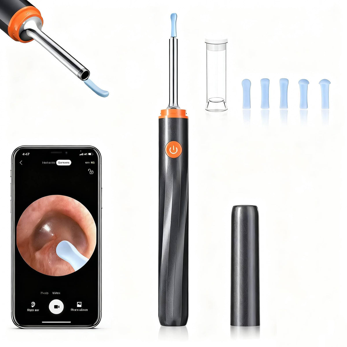 DEETOK caméra-oreille-1080p offre une vue nette pour inspecter l'oreille en toute sécurité.
