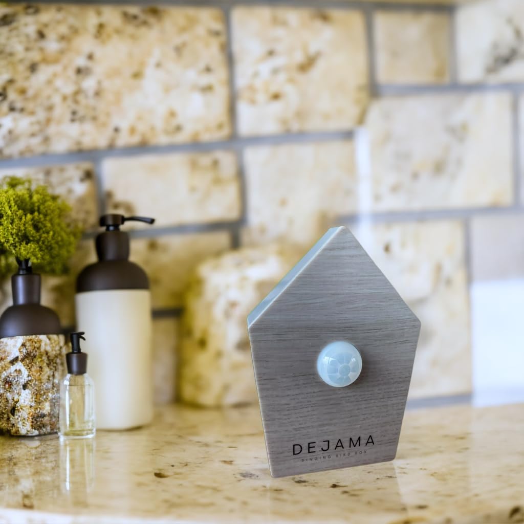 Boîte Dejama portable et compacte, idéale pour la salle de bains et autres pièces.