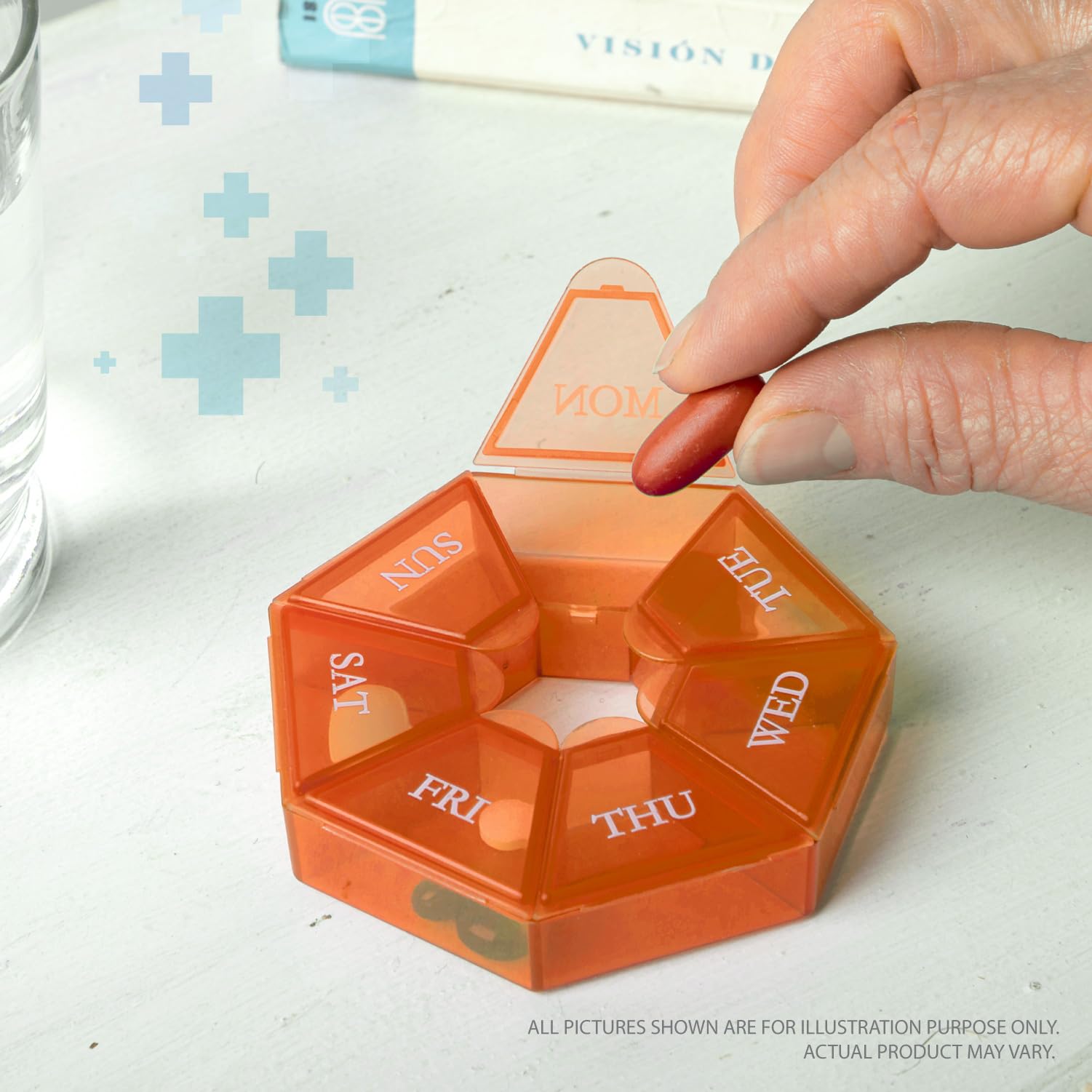Deke Home etui pilules voyage sécurisé, couvercle snap anti-fuites.