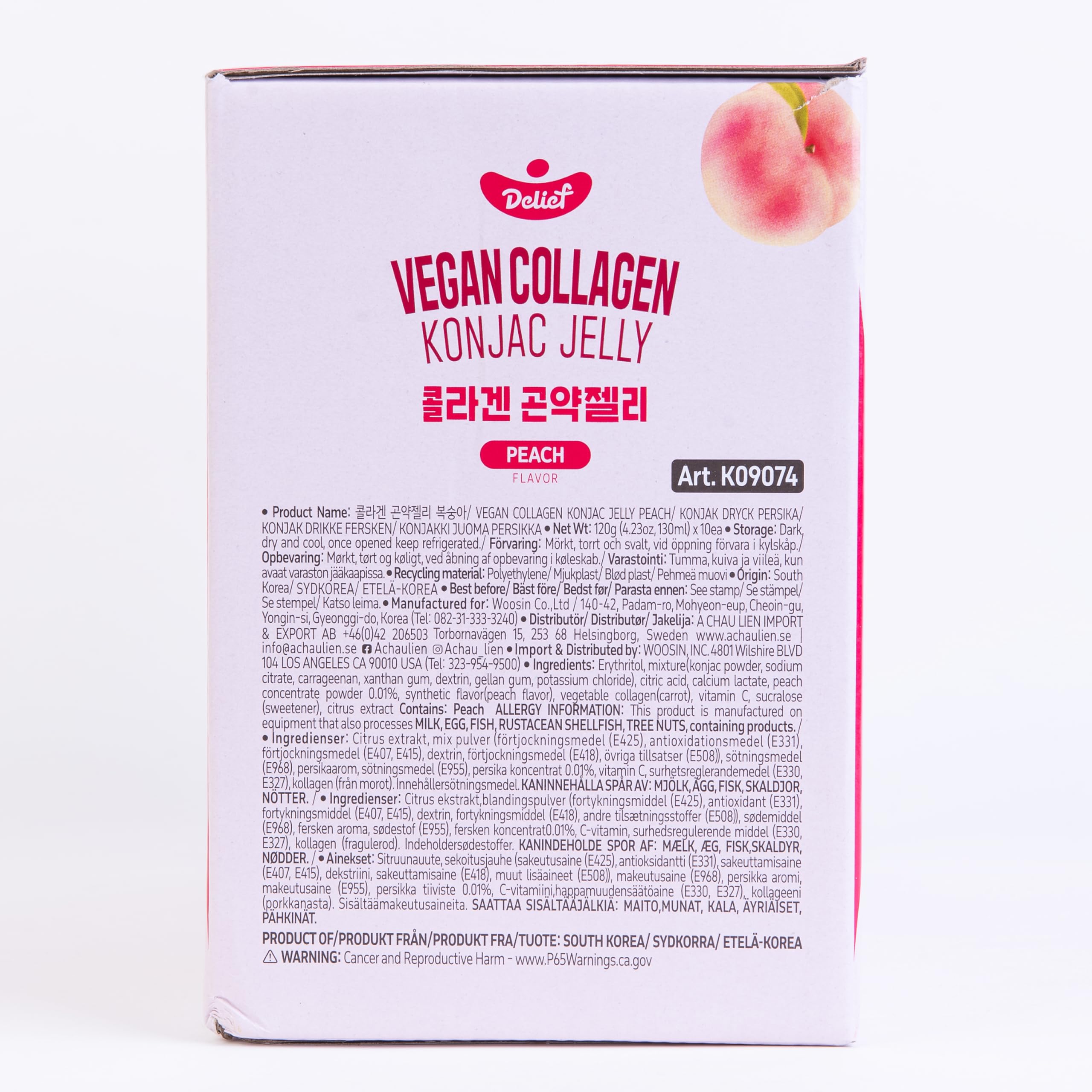 Delief Konjac Jelly Pêche — ouverture facile pour déguster rapidement.