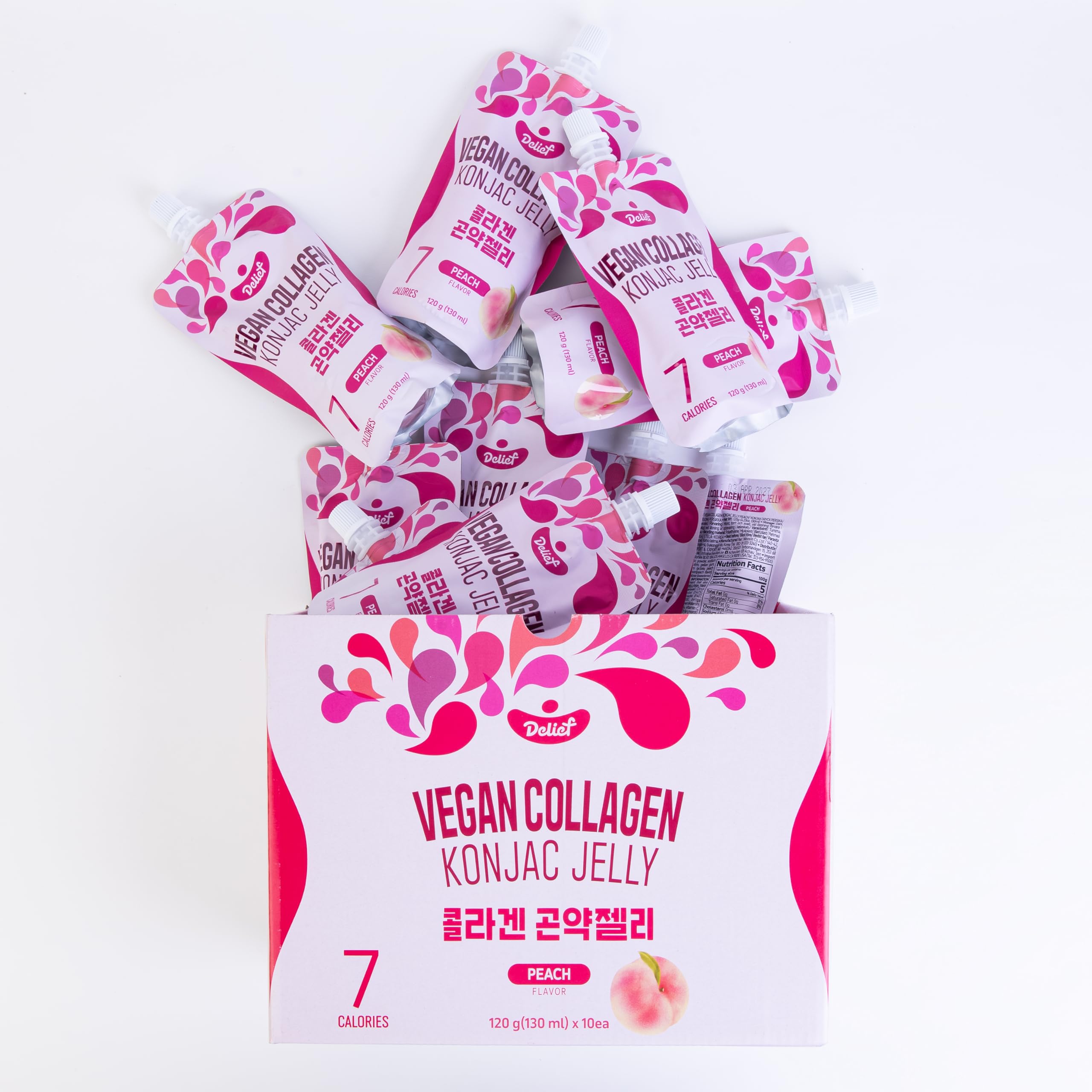 Delief Konjac Jelly Pêche — produit coréen de qualité et végan.