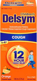 Delsym Orange – boîte d'emballage montrant le produit et le sceau de sécurité.