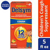 Delsym Orange – etiquette arôme orange pour un goût agréable.