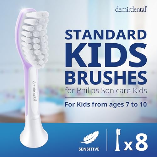 Poils doux demirdental pour brossage agréable et gencives protégées.