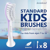 Poils doux demirdental pour brossage agréable et gencives protégées.