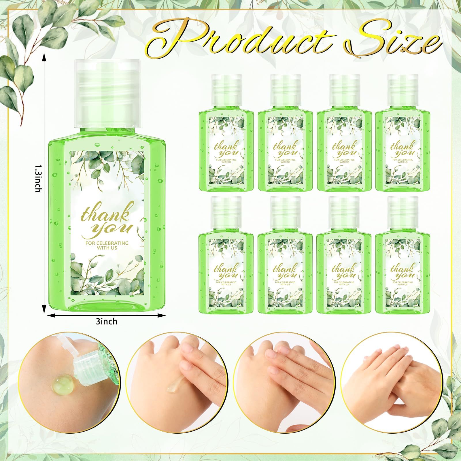 Etiquette eucalyptus sur le cadeau, ambiance vintage romantique.