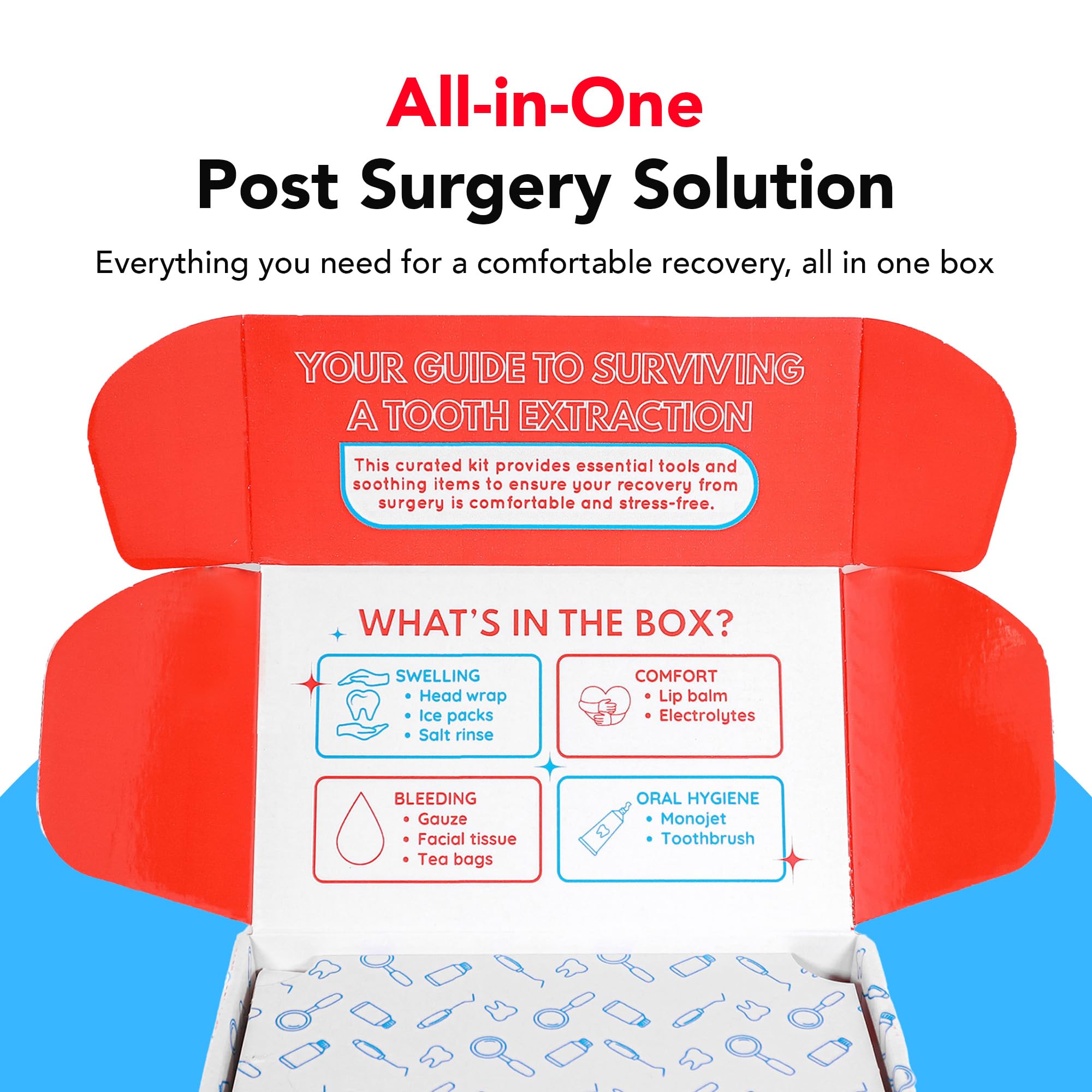 Dental Recovery Solutions kit-sachets-electrolytes: hydratation pratique pour le rétablissement.
