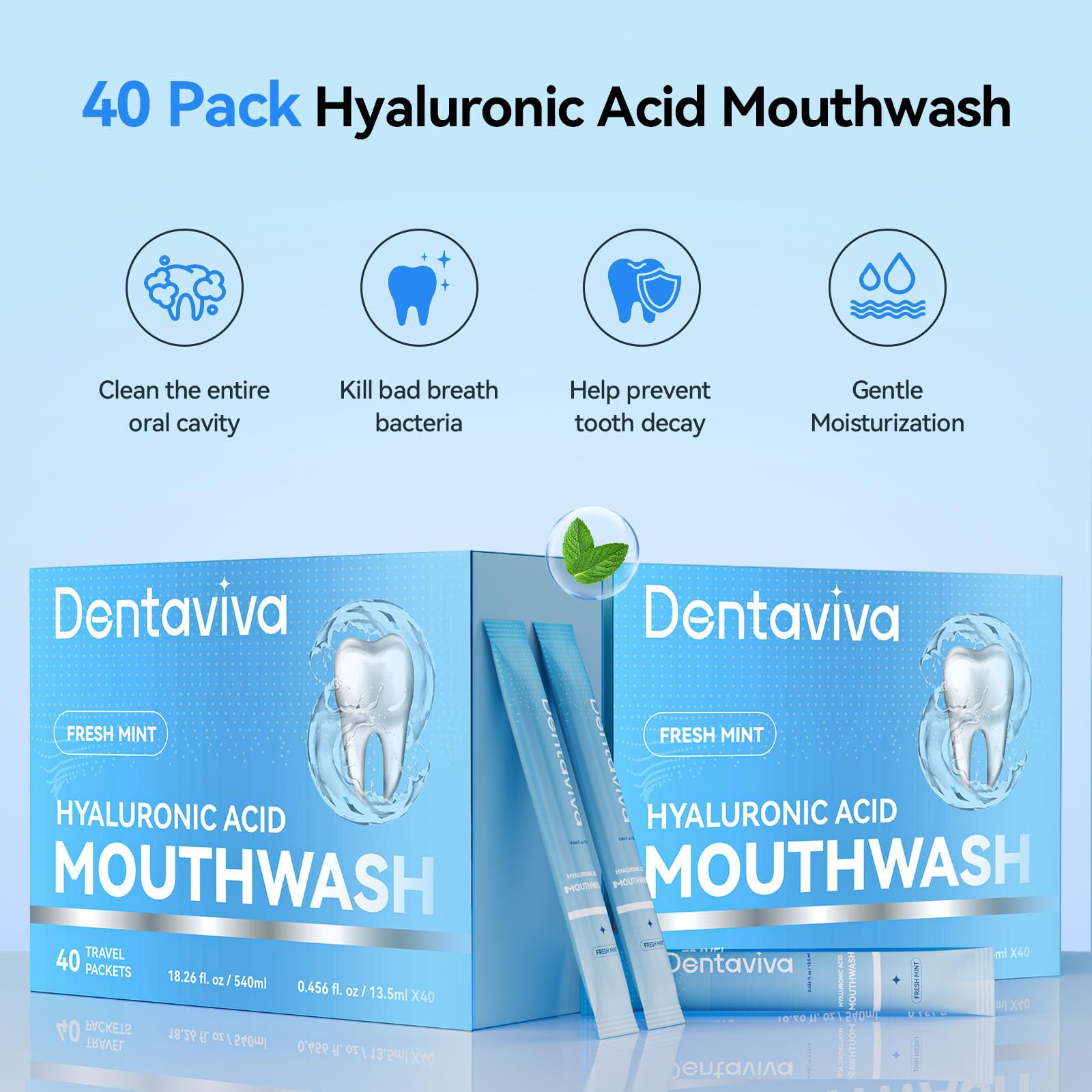 Dentaviva, paquet voyage unique, pour une solution buccale individuelle.