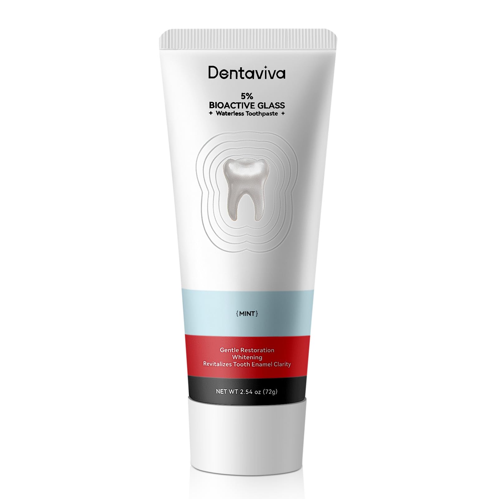 Dentaviva dentifrice restauration-gencives : tube illustrant l’action ciblée sur les gencives.