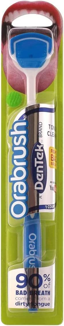 DenTek Orabrush : pénètre les crevasses profondes pour déloger les résidus odorants.