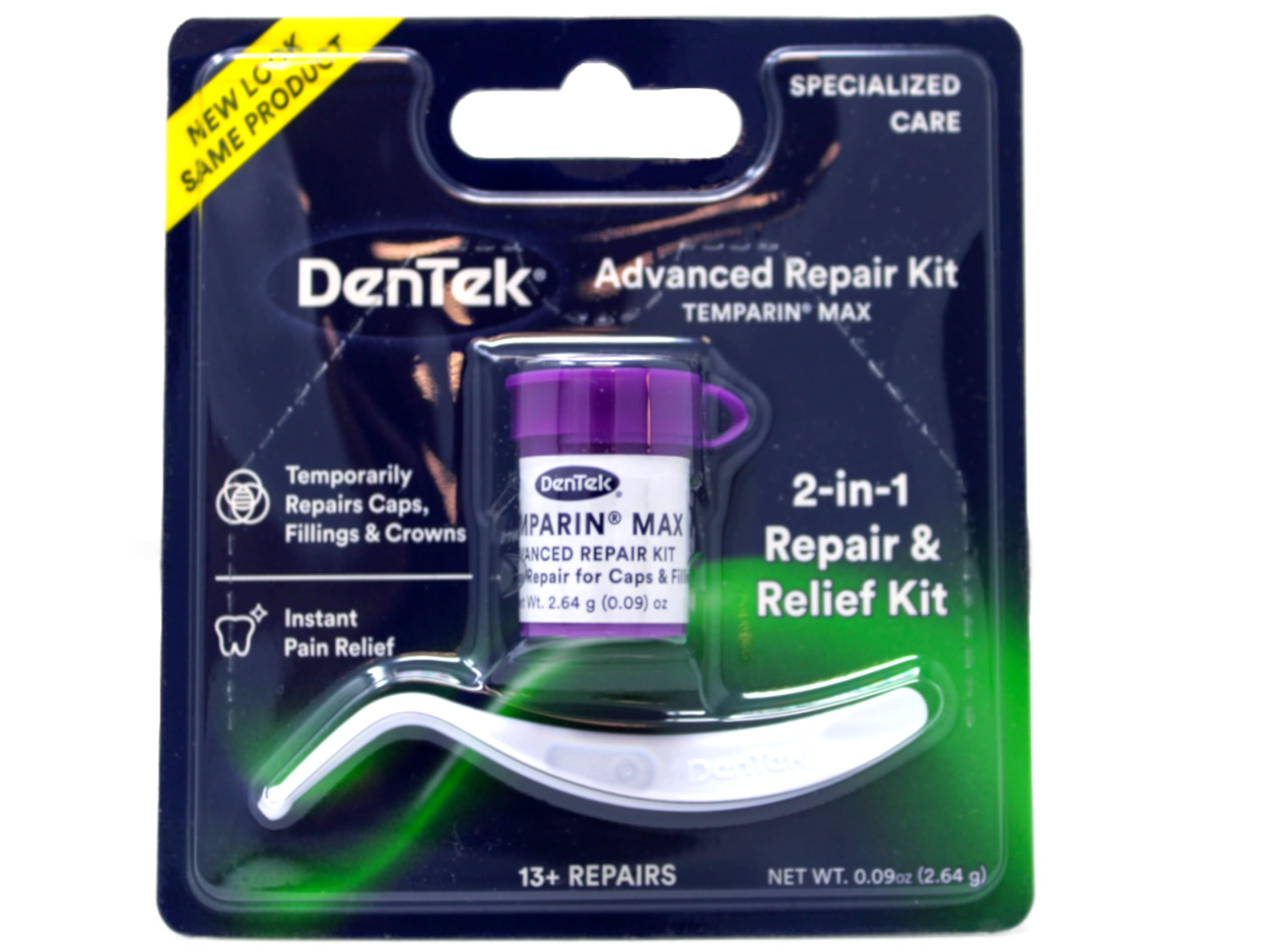 DenTek Temparin kit 10 utilisations permet une réparation temporaire dentaire rapide.