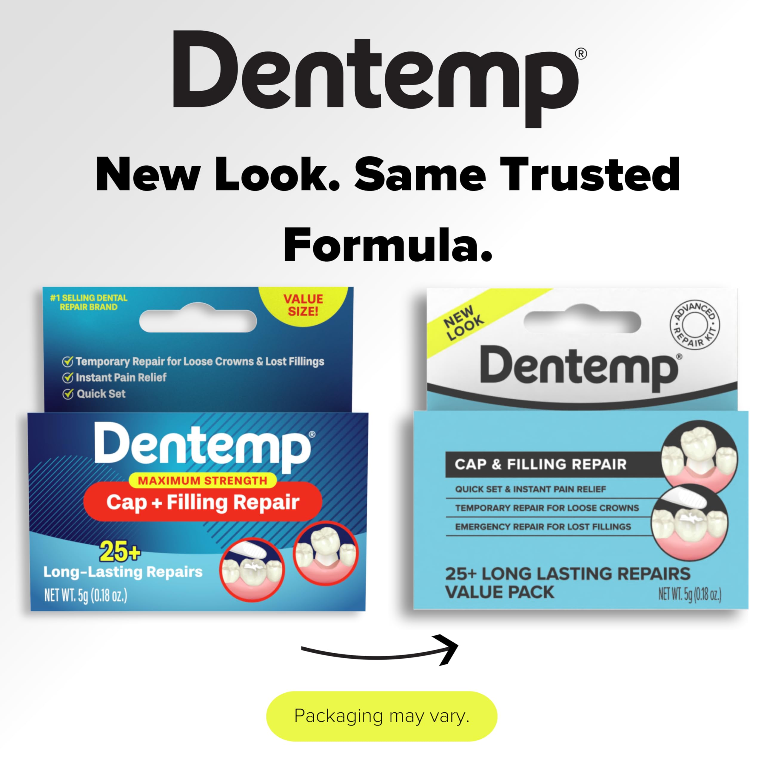 Dentemp applicateur inclus facilite l’application précise sur la dent concernée.