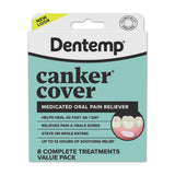 Dentemp Canker Cover bande-gel transparente protège et apaise la plaie buccale.