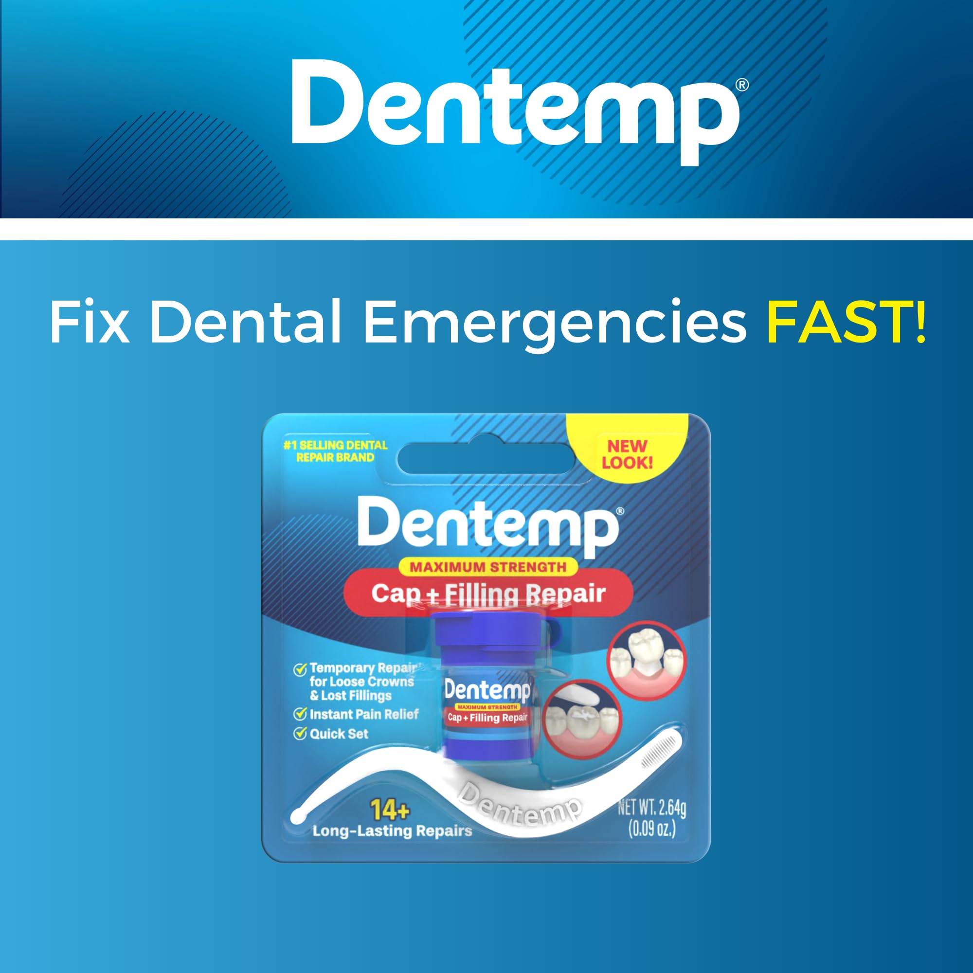 Dentemp obturation perdue: remplacement provisoire pour regain de confort.
