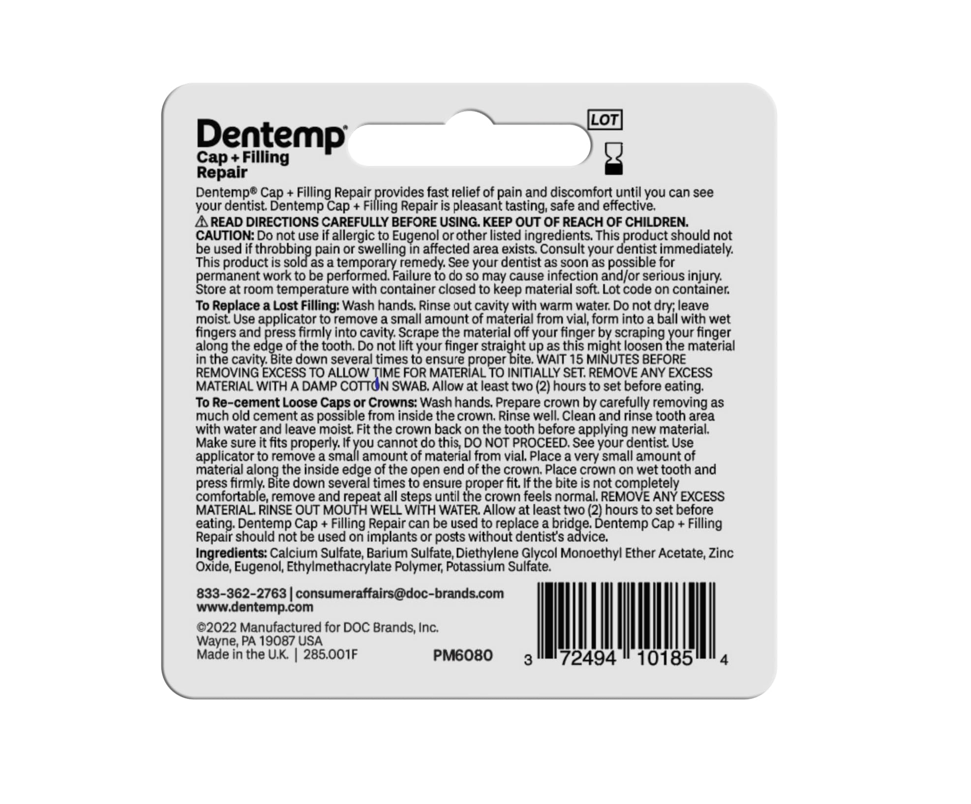 Dentemp pack de 3: kit prêt à l’emploi pour urgences dentaires.