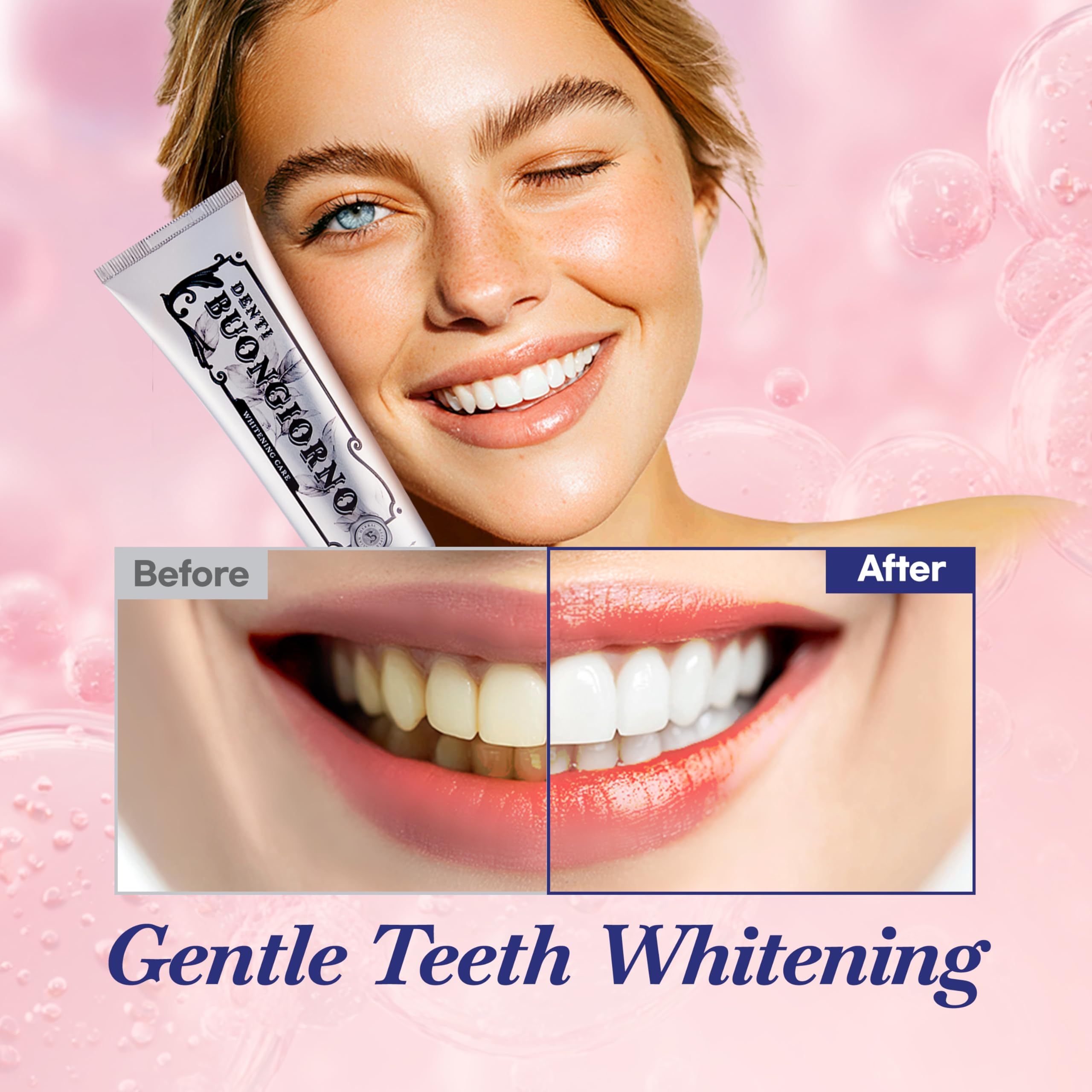 DENTI BUONGIORNO Peach Mint - tube 100 g, format pratique pour la salle de bain