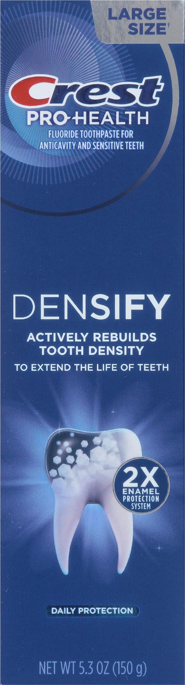 Crest Pro-Health Densify, tube de dentifrice, entretien quotidien et fraîcheur après brossage