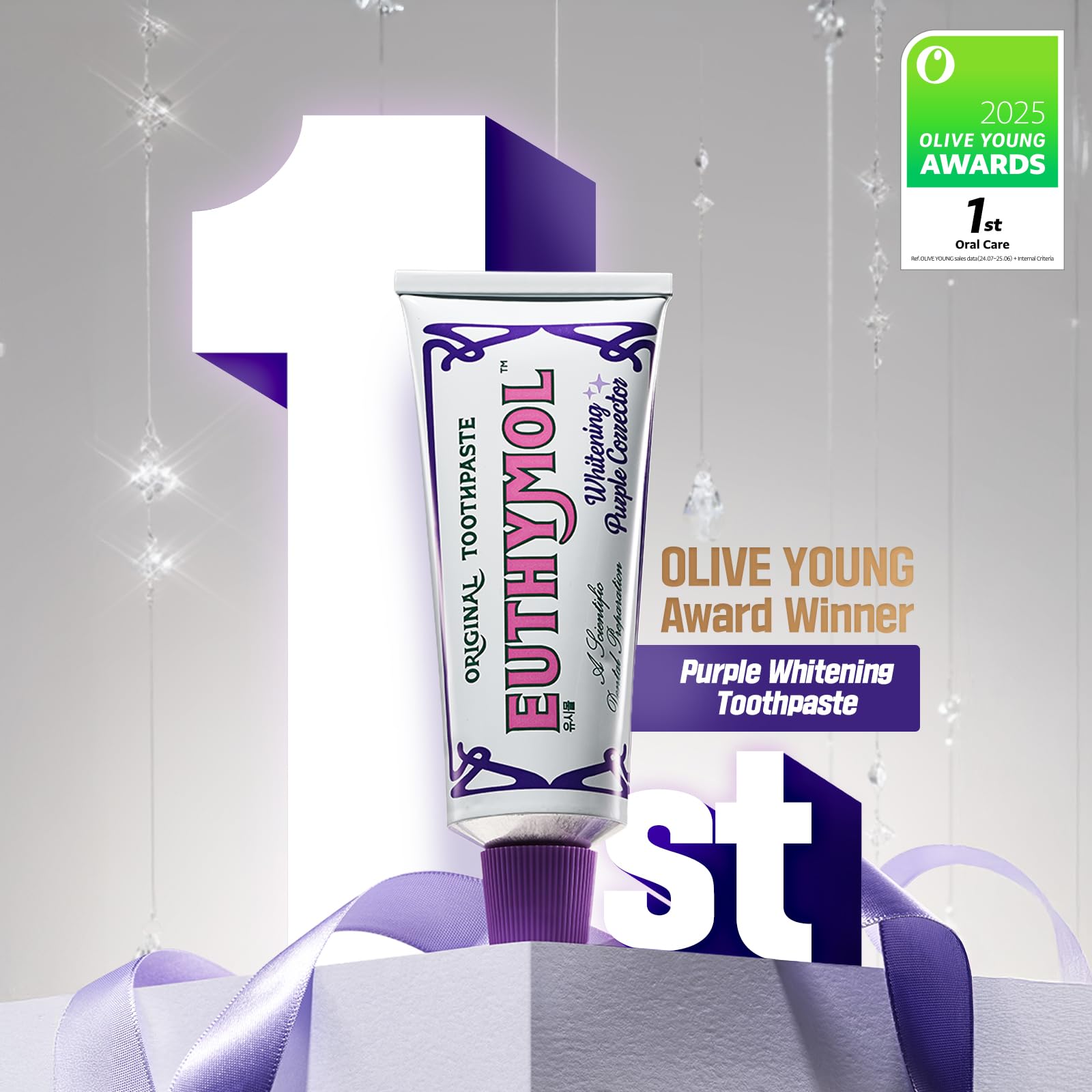 Le dentifrice Euthymol 110 ml, emballage élégant, protège contre les taches.