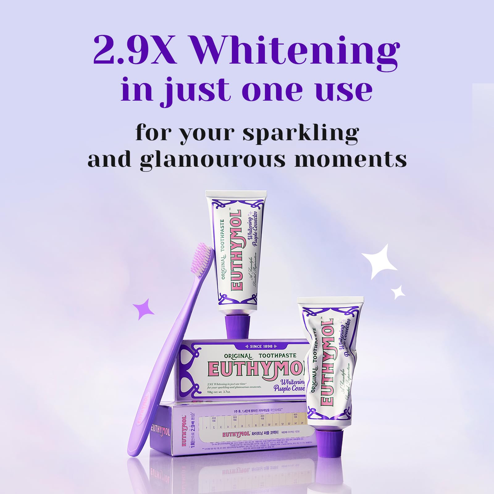 Le dentifrice Euthymol, emballage classique, apporte une fraîcheur durable.
