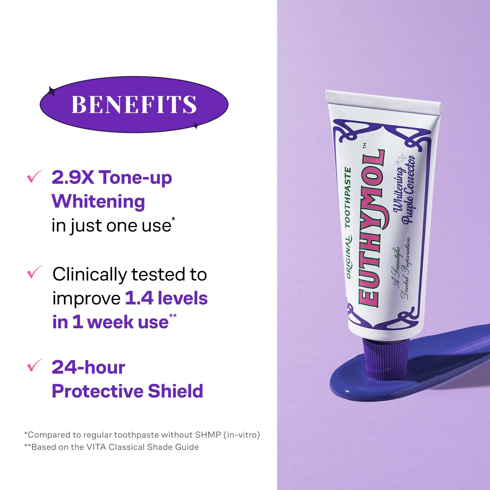 Le dentifrice Euthymol renforce l’émail avec une utilisation régulière pour un sourire sain.